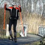 Cross-Skater in der Natur